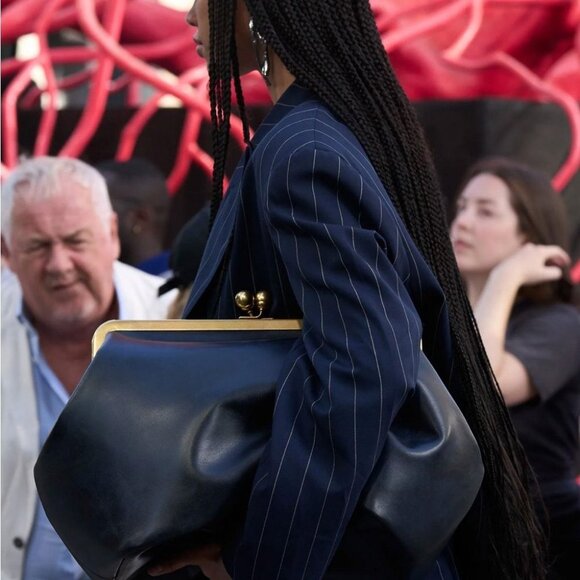 🔥 NWT Coach Large Kisslock Frame Bag – Brass/Dark Brown 🔥 - Picture 2 of 13